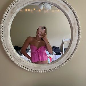 Pink Shein Strapless Top